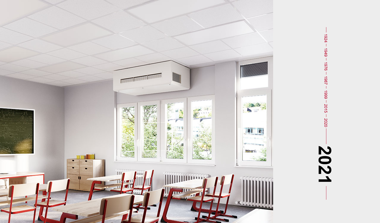 Automatic ventilation with heat recovery for retrofitting in classrooms and kindergartens – for consistently fresh and healthy air